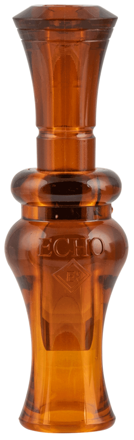 Echo Calls 77806 Timber Bourbon & Water Double Reed Mallard Sounds Attracts Ducks Brown/Clear Polycarbonate
