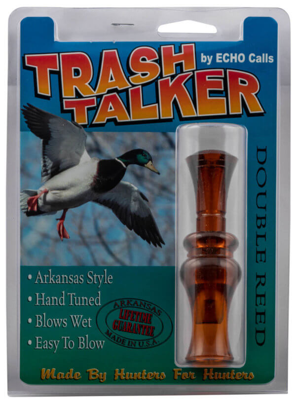 Echo Calls 77784 Trash Talker Double Reed Mallard Sounds Attracts Ducks Brown Polycarbonate