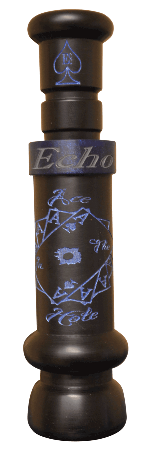 Echo Calls 90022 Ace in The Hole Single Reed Attracts Ducks/ Mallard Sounds Matte Black Acrylic