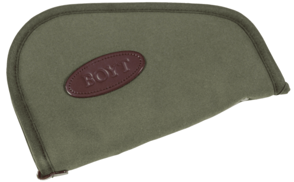 Boyt Harness 0PP600009 Heart-Shaped Pistol Rug made of Waxed Canvas with OD Green Finish Quilted Flannel Lining Full Length Zipper & Padding 8″ L