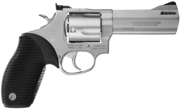 Taurus 2440049TKR Tracker Model 44 Single/Double 44 Remington Magnum 4″ 5 Black Ribber Stainless