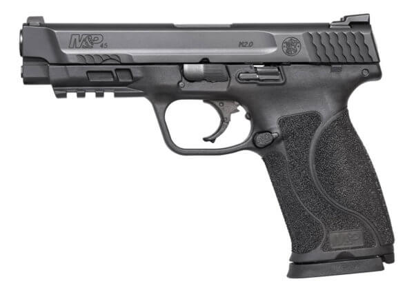 Smith & Wesson 13007 M&P M2.0 *MA Compliant Full Size Frame 45 ACP 10+1  4.60″ Black Armornite Stainless Steel Barrel & Serrated Slide  Matte Black Polymer Frame w/Picatinny Rail  No Thumb Safety