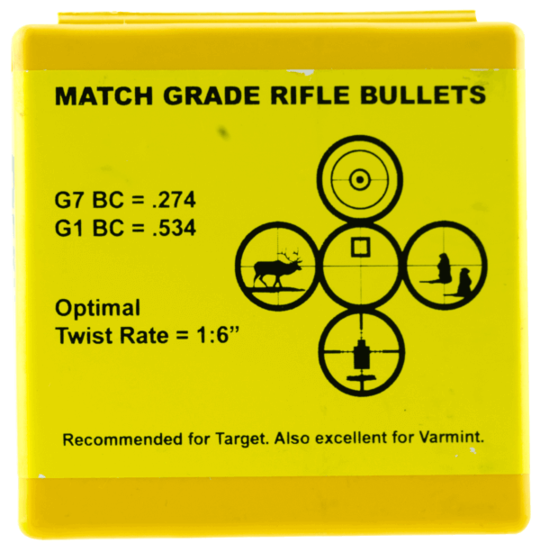 Berger Bullets 22423 Target 22 Caliber .224 90 GR Secant Very Low Drag 100 Box