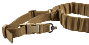 Blue Force Gear UDC200BGPBCB UDC Sling made of Coyote Tan Cordura with 35″-55″ OAL 2″ W Padded Bungee Single-Point Design & Push Button Adaptor for AR Platform