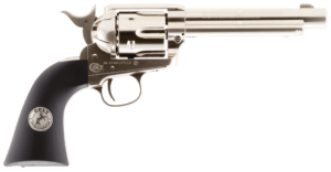Umarex USA 2254051 Colt Peacemaker CO2 Pistol CO2 177 Pellet 6rd Nickel Frame Black Polymer Grip
