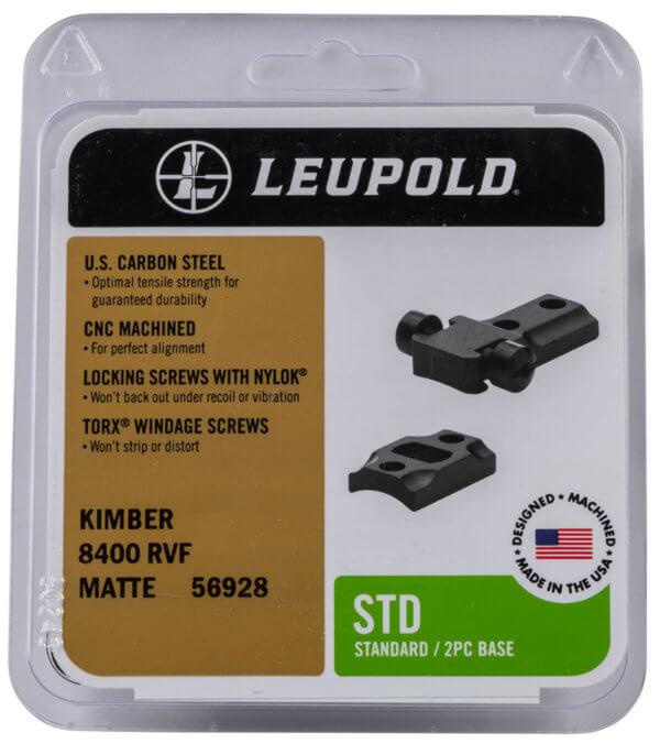 Leupold 56928 Standard Set Matte Black Steel For Kimber 8400 Rifle
