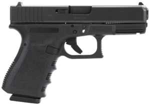 Glock PI3950201 G39 Gen3 Subcompact 45 GAP 3.43″ Barrel 6+1 Black Frame & Slide Finger Grooved Rough Texture Grip Safe Action Trigger