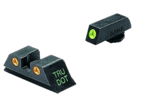 Trijicon 600921 Suppressor/Optic Height Sights- Springfield XD XD-M XD-S Black | Green Tritium White Outline Front Sight Green Tritium White Outline Rear Sight