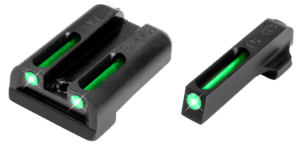 TruGlo TG131ST2 TFO  Black | Green Tritium & Fiber Optic Front Sight Green Tritium & Fiber Optic Rear Sight