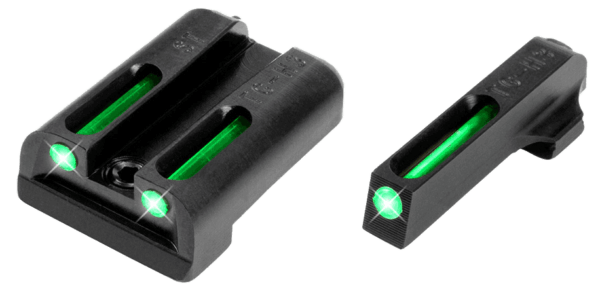 TruGlo TG131ST2 TFO  Black | Green Tritium & Fiber Optic Front Sight Green Tritium & Fiber Optic Rear Sight