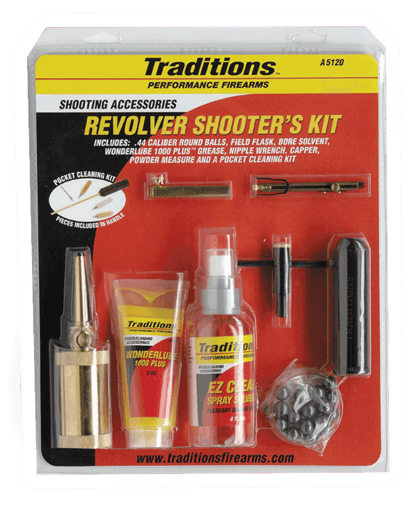 Traditions A5120 Sportsman Kit 44 Cal Revolver Nylon Bristles 1 Kit