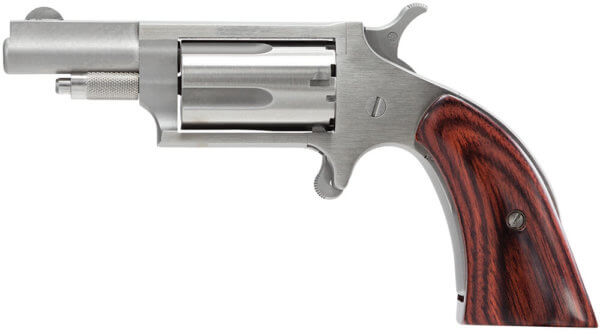 North American Arms 22MGBG Mini-Revolver 22 WMR 5rd 1.63″ Barrel Stainless Steel Barrel/Cylinder/Frame Exclusive Wood Boot Grip