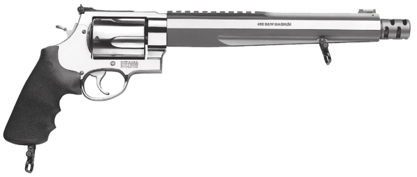 Smith & Wesson 170262 Model 460 Performance Center XVR 460 S&W Mag 10.50″ Stainless Steel Barrel With Muzzle Brake/Picatinny Rail & 5rd Cylinder  Satin Stainless Steel X-Frame  Chromed Hammer & Trigger With Stop