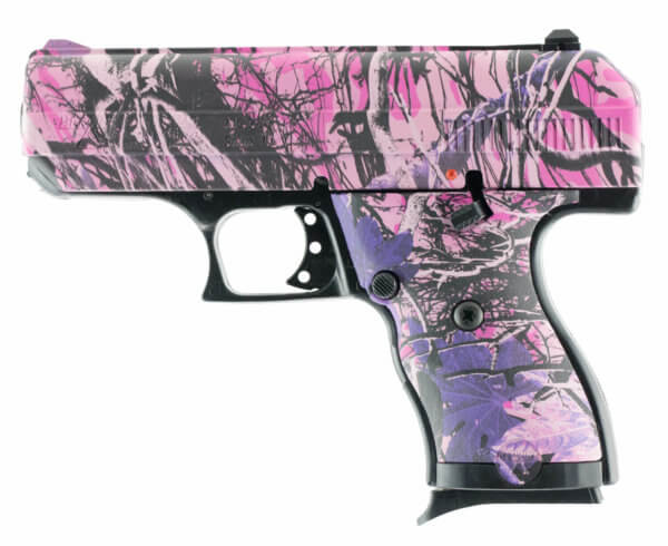Hi-Point 916PI C9 9mm Luger 8+1 3.50″ Black Steel Barrel Hydro-Dipped Pink Camo Serrated Slide Frame & Polymer Grips Right Hand