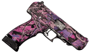 Hi-Point 34010PI Model JCP 40 S&W Caliber with 4.50″ Barrel 10+1 Capacity Overall Hydro-Dipped Country Girl Camo Finish Picatinny Rail Frame Serrated Steel Slide & Polymer Grip