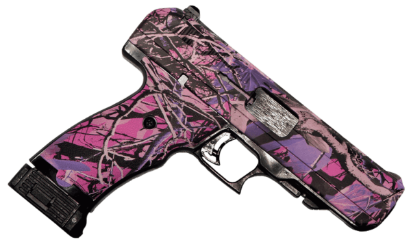 Hi-Point 34010PI JCP  40 S&W 10+1 4.50 Black Steel Barrel  Hydro-Dipped Pink Camo Serrated Steel Slide  Hydro-Dipped Pink Camo Polymer Frame w/Picatinny Rail & Grip”