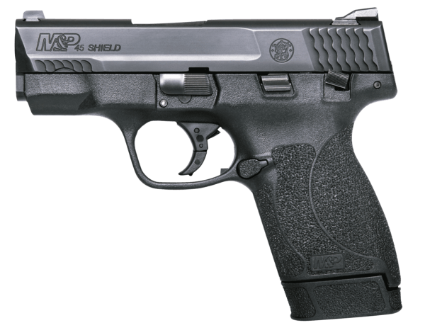 Smith & Wesson 180022 M&P Shield M2.0 Micro-Compact Frame 45 ACP 6+1/7+1  3.30″ Black Armornite Stainless Steel Barrel & Slide  Matte Black Polymer Frame  Black Textured Grip  Ambidextrous