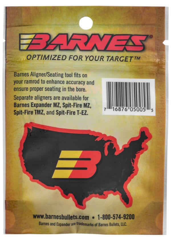 Barnes Bullets 30678 Alignment Tool 50 Cal Muzzleloader 0.75″ Brass 1