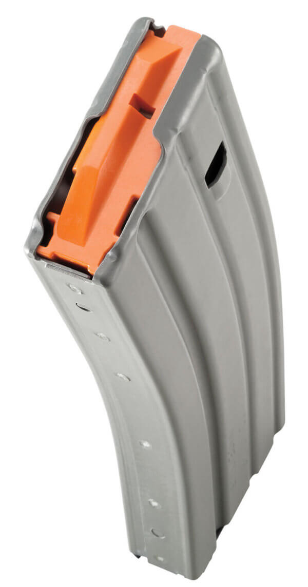 DuraMag 3023002178CP Speed Replacement Magazine Gray with Orange Follower Detachable 30rd 223 Rem 300 Blackout 5.56x45mm NATO for AR-15