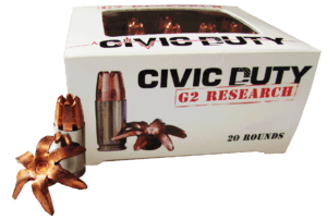 G2 Research G00617 Civic Duty Defense 45 ACP +P 168 gr Copper Expansion Projectile (CEP) 20rd Box