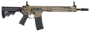 LWRC ICR5PBC16SPR Individual Carbine SPR Semi-Automatic 223 Rem/5.56 NATO 16.10″ 30+1 Black Adjustable Synthetic Stock Patriot Brown Steel Receiver