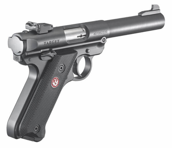 Ruger 40101 Mark IV Target 22 LR SAO 5.50″ 10+1 Black Synthetic Grip Blued Aluminum Alloy Frame/Steel Slide