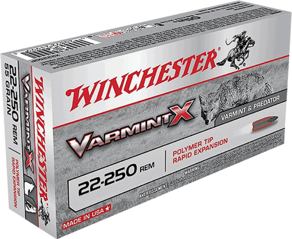 Winchester Ammo X22250PLF Varmint X 22-250 Rem 38 gr Lead Free Polymer Tip Rapid Expansion 20rd Box