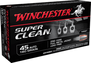 Winchester Ammo W45LF Super Clean Target 45 ACP 165 gr Lead Free Full Metal Jacket 50rd Box