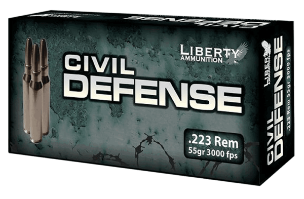 Liberty Ammunition LACD223019 Civil Defense  223 Rem 55 gr Hollow Point Boat Tail 20rd Box