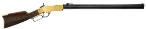 Henry H011C Original Henry Rifle 45 Colt (LC) Caliber with 13+1 Capacity 24.50″ Blued Barrel Polished Brass Metal Finish & Fancy American Walnut Stock Right Hand (Full Size)