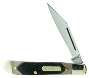 Old Timer 12OT Schrade Pal 2.20″ Stainless Steel Clip Point Sawcut Handles With Nickel Silver Bolsters Handle Folder