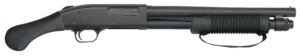 Mossberg 50659 590 Shockwave 12 Gauge 5+1 3″ 14.375″ Heavy Barrel Blued Metal Finish Dual Extractors Drilled & Tapped Receiver Corncob Forend w/Strap Raptor Birdshead Grip Stock