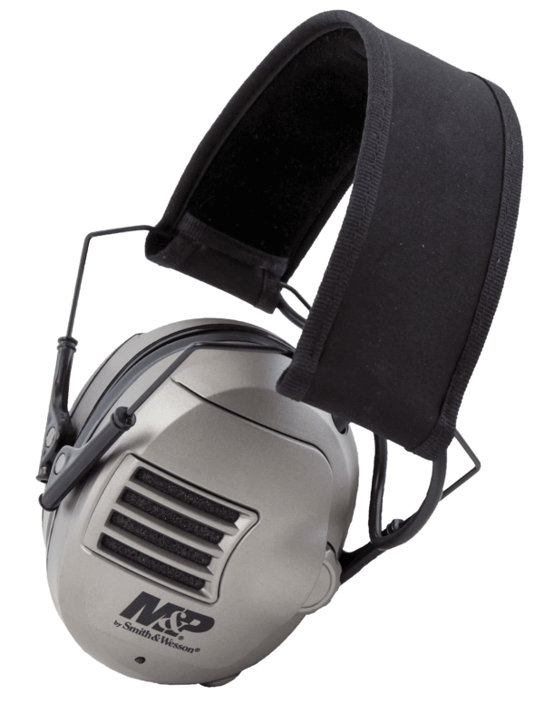 M&P Accessories 110041 Alpha Electronic Muff Polymer 23 dB Over the Head Gray/Black Adult 1 Pair