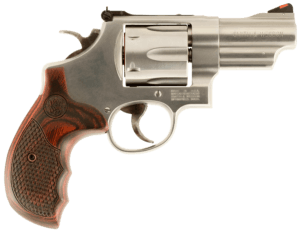 Smith & Wesson 150714 Model 629 Deluxe 44 Rem Mag or 44 S&W Spl Stainless Steel 6.50″ Barrel & 6rd Cylinder Satin Stainless Steel N-Frame Textured Wood Grip