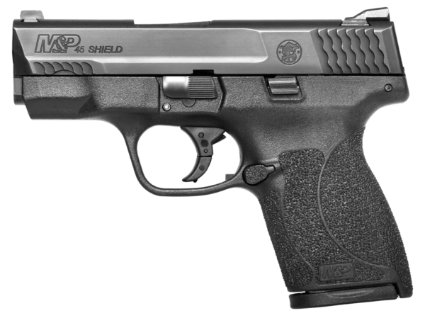 Smith & Wesson 11726 M&P 45 Shield 45 ACP 3.30″ 6+1 & 7+1 NTS Black Armornite Stainless Steel Black Polymer Grip