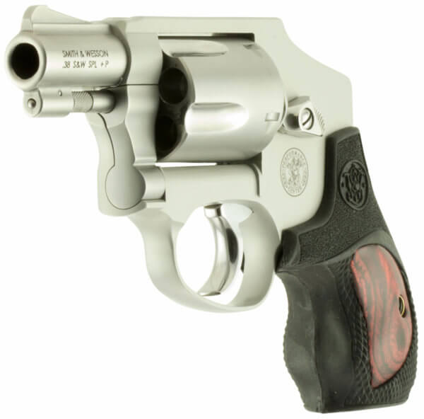 Smith & Wesson 10186 Model 642 Performance Center  38 S&W Spl +P 5 Shot 1.88″ Stainless Steel Barrel/Cylinder Cut For Moon Clips  Matte Silver Aluminum Alloy J-Frame  Polymer With Integrated Wood Insert Grip  Concealed Hammer  Internal Lock