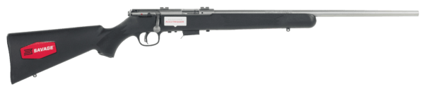 Savage Arms 96712 93R17 FSS 17 HMR Caliber with 5+1 Capacity  21 Barrel  Matte Stainless Metal Finish  Matte Black Synthetic Stock & AccuTrigger Right Hand (Full Size)”