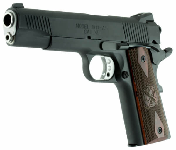 Springfield Armory PX9109LCA 1911 Loaded *CA Compliant 45 ACP 7+1 5″ Barrel Deep Parkerized Carbon Steel Frame w/Beavertail Serrated Slide Crossed Cannon Cocobolo Grip Tritium Night Sights