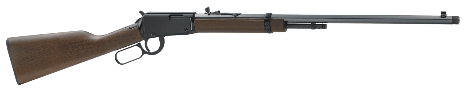 Henry H001TSPR Frontier  22 Short Caliber with 10 LR/16 Short Capacity  24″ Threaded Barrel  Blued Metal Finish & American Walnut Stock Right Hand