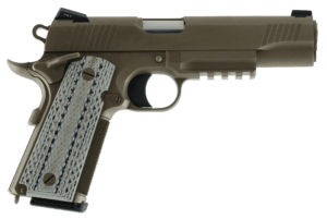 Colt Mfg O1070CQB Limited Edition Government 45 ACP 8+1  5 Stainless National Match Barrel  Desert Sand Serrated Steel Slide & Frame w/Picatinny Rail  Scalloped Gray G10 Grip  Ambidextrous”