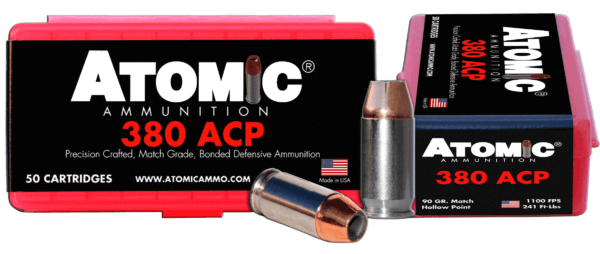 Atomic Ammunition 00414 Pistol Precision Craft 380 ACP 90 gr Hollow Point (HP) 50rd Box