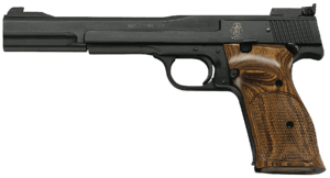 Smith & Wesson 130511 41  Full Size Frame 22 LR 10+1  5.50 Blued Button Rifled Steel Barrel  Serrated Slide & Frame  Checkered Wood Target Grip”