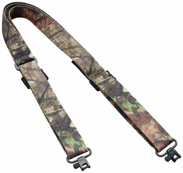 Butler Creek 180092 Quick Carry Sling made of Mossy Oak Break-Up Nylon Webbing with 27″- 36″ OAL 1.25″ W Adjustable Design & Uncle Mike’s Locking Swivels for Rifles