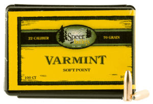 Speer 1053 Varmint  22 Cal .224 70 gr Jacketed Soft Point 100rd Box