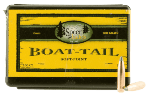 Speer Bullets 1410 Boat-Tail 25 Caliber .257 120 GR Jacketed Soft Point Boat Tail (JSPBT) 100 Box