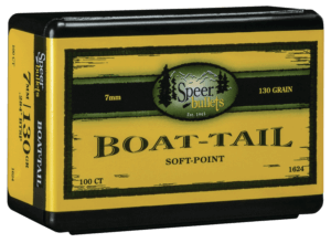 Speer Bullets 1624 Boat-Tail 7mm .284 130 GR Spitzer Boat Tail Soft Point 100 Box