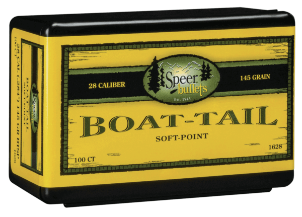 Speer Bullets 1628 Boat-Tail 7mm .284 145 GR Jacketed Soft Point Boat Tail (JSPBT) 100 Box