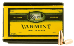 Speer Bullets 2005 Varmint 30 Caliber .308 130 GR Jacketed Hollow Point (JHP) 100 Box