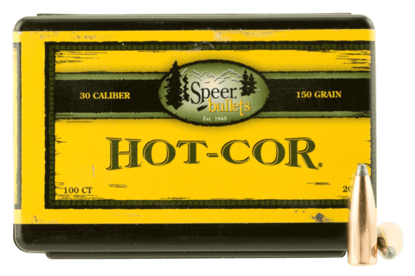 Speer Bullets 2023 Hot-Cor 30 Caliber .308 150 GR Spitzer Soft Point 100 Box