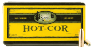 Speer Bullets 2223 Hot-Cor 303 Caliber .311 180 GR Soft Point Round Nose (SPRN) 100 Box